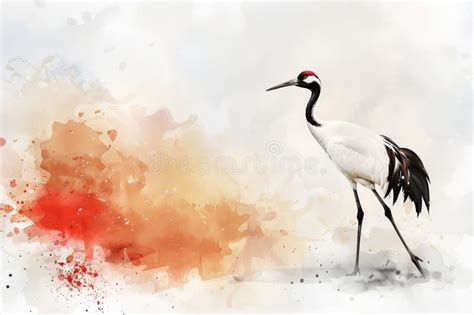 Dancing Cranes An Exquisite Symphony of Brushstrokes and Flowing Elegance!