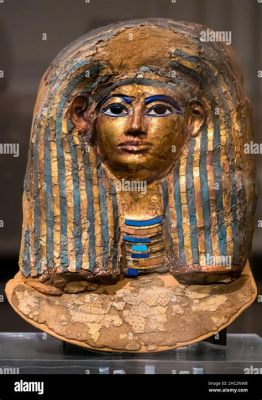 The Funerary Mask of Wah-Ptah -  Opulent Gold Embellishments and Eternal Serenity!